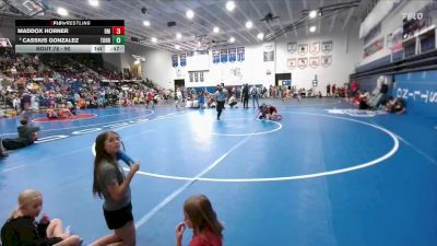 90 lbs Quarterfinal - Maddox Horner, Dean Morgan vs Cassius Gonzalez, Torrington Middle School
