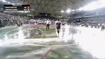 Girls 1B/2B/1A 155 Champ. Round 2 - Grace Kestyus, Naches Valley (Girls) vs Abbygale Garza, Wapato (Girls)