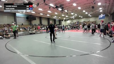 132 lbs 3rd Place - Xavier Mance, Level Up Wrestling Center vs Nate Davis, Level Up Wrestling Center