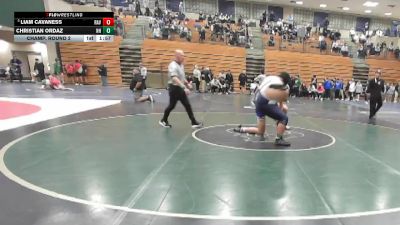 285 lbs Champ. Round 2 - Liam Cavaness, Ramona vs Christian Ordaz, Newport Harbor
