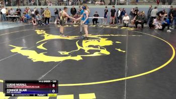 130 lbs Round 2 - Lukas Nuxall, Alaska Battle Cats Wrestling Club vs Connor Blair, Mat-Su Matmen