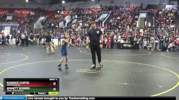 61 lbs Champ. Round 1 - Emmett Rogers, Sault Blue Devils vs Kandice Curtis, Beaverton WC