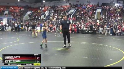 61 lbs Champ. Round 1 - Emmett Rogers, Sault Blue Devils vs Kandice Curtis, Beaverton WC