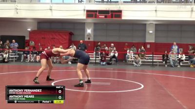 197 lbs Cons. Round 4 - Anthony Mears, Southern Maine vs Anthony Fernandez, Rhode Island College