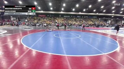 110 lbs Champ. Round 1 - Braxton Marcotte, Casper Wrestling Club vs David Ryder, Magic City Wrestling Club