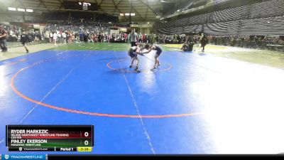 97 lbs Quarterfinal - Finley Ekerson, Maddogs Wrestling vs Ryder Markezic, Inland Northwest Wrestling Training Center