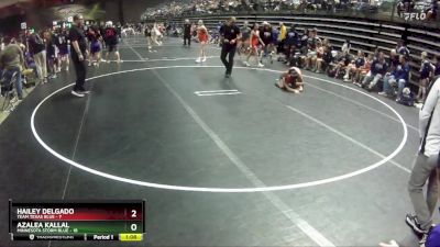 95 lbs Quarterfinals (8 Team) - Hailey Delgado, Team Texas Blue vs Azalea Kallal, Minnesota Storm Blue