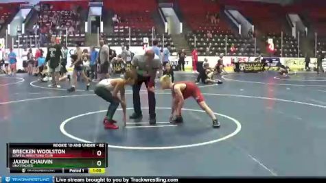 82 lbs Round 3 - Brecken Woolston, Lowell Wrestling Club vs Jaxon Chauvin, Unattached