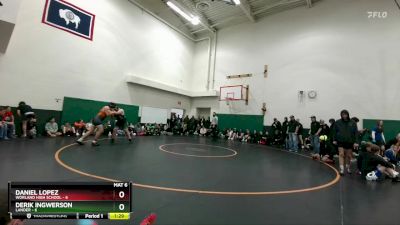 285 lbs Derik Ingwerson, Lander vs Daniel Lopez, Worland High School