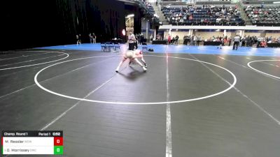 5th - 6th grade - 92 Champ. Round 1 - Deklan Morrissey, Outlaw Wrestling Club vs Max Ressler, Western Dubuque Wrestling Club