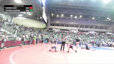 58 lbs 3rd Place Match - Warner Grist, Benton Parks Youth Wrestling vs Stetson Leonard, Mountain View Stingers Wrestling