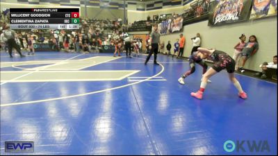 74 lbs Rr Rnd 2 - Millicent Goodgion, Chandler Takedown Club vs Clementina Zapata, OKC Saints Wrestling