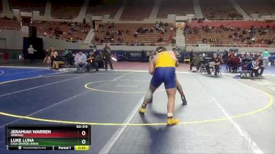 D2-215 lbs Cons. Round 1 - Jeramiah Warren, Verrado vs Luke Luna, Casa Grande Union