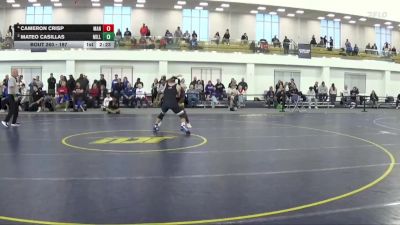 197 lbs Cons. Semi - Mateo Casillas, Millikin vs Cameron Crisp, Manchester
