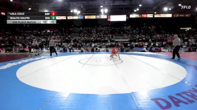 100 lbs 3rd Place Match - Maliya Halpin, Borah vs Lola Colo, Nampa