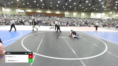 90 lbs Semifinal - Peyton Finch, Nevada Elite WC vs Jameson Williams, Gold Rush