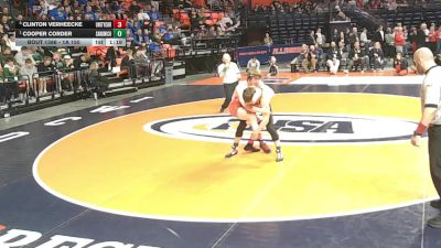 1A 150 lbs 1st Place Match - Cooper Corder, Sandwich vs Clinton VerHeecke, Decatur (Unity Christian)