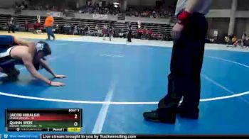 150 lbs Quarterfinals (8 Team) - Quinn Weis, Kasson-Mantorville vs Jacob Hidalgo, LPGE/B Wolves