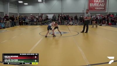 56 lbs Cons. Round 3 - Kruze Fauver, Willie Walters Wrestling Club vs Micah Bourne, Abingdon