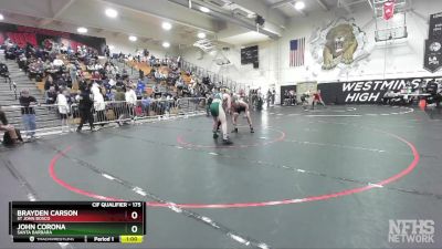 175 lbs Cons. Round 4 - Brayden Carson, St John Bosco vs John Corona, Santa Barbara