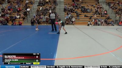 75 lbs Cons. Round 4 - Eli Richter, West Central Wrestling Club vs Mason Olsen, MN Elite