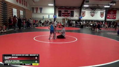 Bracket 15 lbs Semifinal - Oliver Gaule, WBNDD vs Lincoln Calvin, Mediapolis Youth Wrestling