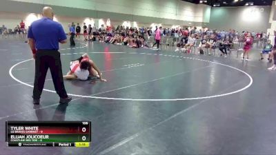 106 lbs Round 1 (6 Team) - Elijah Jolicoeur, Coastline Red Tide vs Tyler White, LG Braves Garrnet