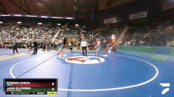 2A-220 lbs Quarterfinal - Jaden Blackbird, Wyoming Indian vs Rosendo Garcia, Lovell