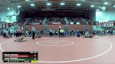 95 lbs Cons. Round 2 - Gage Minardo, Cascade Youth League Wrestling vs Micah Weaver, Central Indiana Academy Of Wrestling