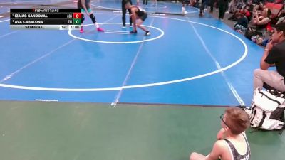 110 lbs Semifinal - Ava Cabalona, Takedown-City Wrestling vs Izaias Sandoval, Apex Grappling Academy