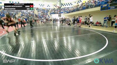 120 lbs Quarterfinal - Xander Montgomery, Skiatook Youth Wrestling vs Sean Barton, Hornet Wrestling