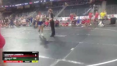 W 117 lbs Round 3 (4 Team) - Somally Sek, Iowa vs Leiannah Landreth, Kansas