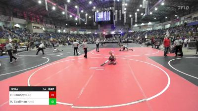 90 lbs Consi Of 8 #2 - Parker Ramsey, BlackFox Wrestling Academy vs Kayce Spellman, Pomona Elite