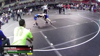 85 lbs Cons. Round 5 - Jaxson Temple, Junior Titans Wrestling Club vs Coy Herrington, NCYAC