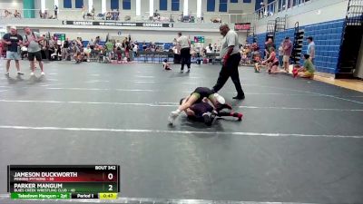 56 lbs Round 3 - Jameson Duckworth, Pinning Pythons vs Parker Mangum, Buies Creek Wrestling Club