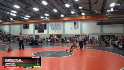 SPW-4 lbs Quarterfinal - Owen Reynolds, Mediapolis Youth Wrestling vs Cru Gogel, Xavier Wrestling