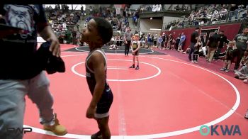 52 lbs Quarterfinal - Jaxen Henderson, Beggs Youth Wrestling Program vs Trenten Harris, Commandos Wrestling Academy