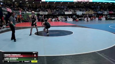 171 lbs Champ. Round 1 - Luke Roderick, Colony High School vs Mason Theriault, South Anchorage High School