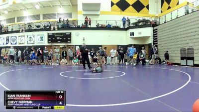 70 lbs Round 2 - Kian Franklin, Avon Wrestling Club vs Chevy Nierman, Perry Meridian Wrestling Club