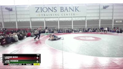 120 lbs Quarterfinal - Lane Monroe, Millard vs Lander Bosh, Layton