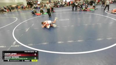 84 lbs Champ. Round 3 - Brison Romero, Goldman`s Wrestling Academy Of The Rockies vs Jaxon Lemke, Askren Wrestling Academy