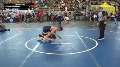 122 lbs Cons. Semi - Karson Jenkins, Unattached vs Xander Spencer, Jv Warriors