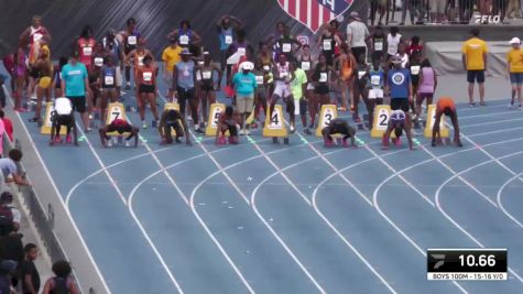 Youth Boys' 100m Championship, Semi-Finals 3 - Age 15-16
