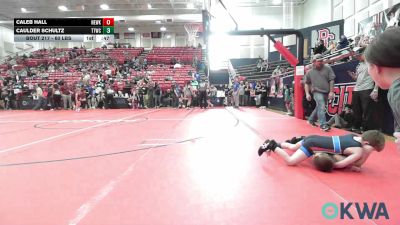 60 lbs Consolation - Caleb Hall, Newkirk Takedown Club vs Caulder Schultz, Team Tulsa Wrestling Club