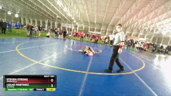 120 lbs Champ. Round 1 - Steven Strong, Springville vs Cesar Martinez, Olympus