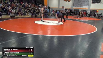 206-215 lbs Round 1 - Lainee Waggener, Center Point-Urbana vs Natalie Albright, Burlington