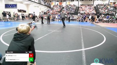 119 lbs Semifinal - Blake Wind, Henryetta Knights Wrestling Club vs Keylan Freeman, Skiatook Youth Wrestling