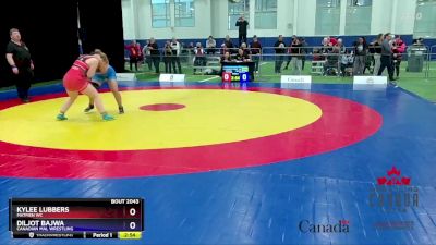 69kg Quarterfinal - Kylee Lubbers, Matmen WC vs Diljot Bajwa, Canadian Mal Wrestling