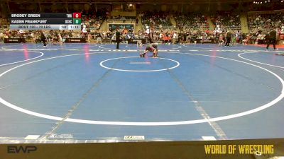 70 lbs Quarterfinal - Brodey Green, Thoroughbred Wrestling Academy vs KADEN FRANKFURT, DC Elite - Coufal