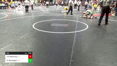 100 lbs Round Of 16 - Sanaa Rahming, Philadelphia vs Gianna Montegari, Governor Mifflin